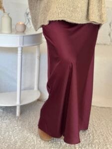 Jupe longue satinée