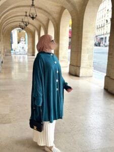 Gilet long à capuche